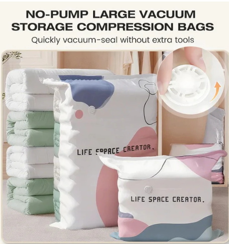 Vacuum Storage Bags for Clothes with Hand Pump