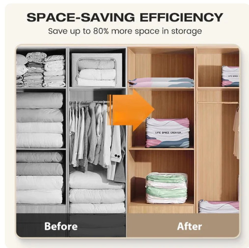 Vacuum Storage Bags for Clothes with Hand Pump