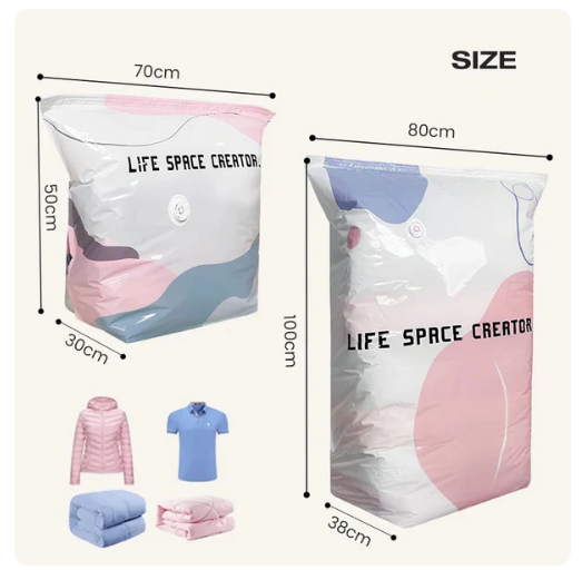 Vacuum Storage Bags for Clothes with Hand Pump